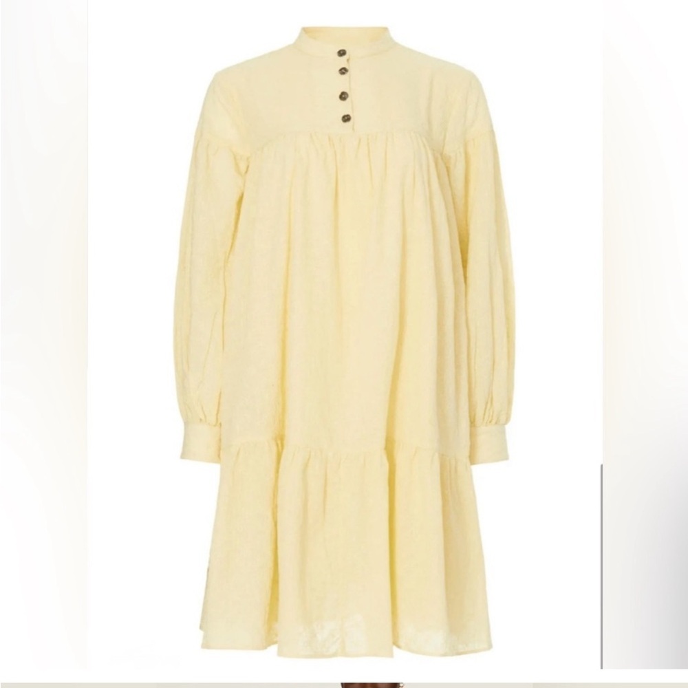PAMELA LOVE Yellow embroidered dress